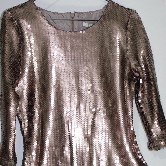 NWT BB Dakota Derora Sequin Dress (M) Champagne - Picture 3 of 8